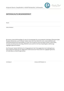 Datenschutz Besonderheit Arztpraxis Munck
