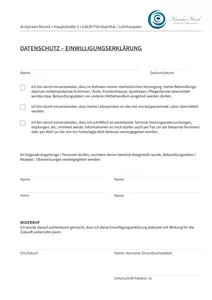 Datenschutz Einwilligungserklärung Arztpraxis Munck